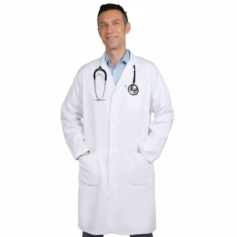 DR Instruments DR Uniforms Unisex Lab Coats - 100% Cotton - Sanforized to Prevent Shrinking- Laboratory Coat for Students and Professionals (M) - Image 1